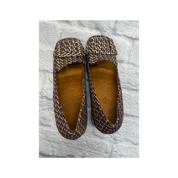 Chie Mihara Pema Purple Green Heel Loafers EU Size 38 Gold Geometric - Picture 6 of 8